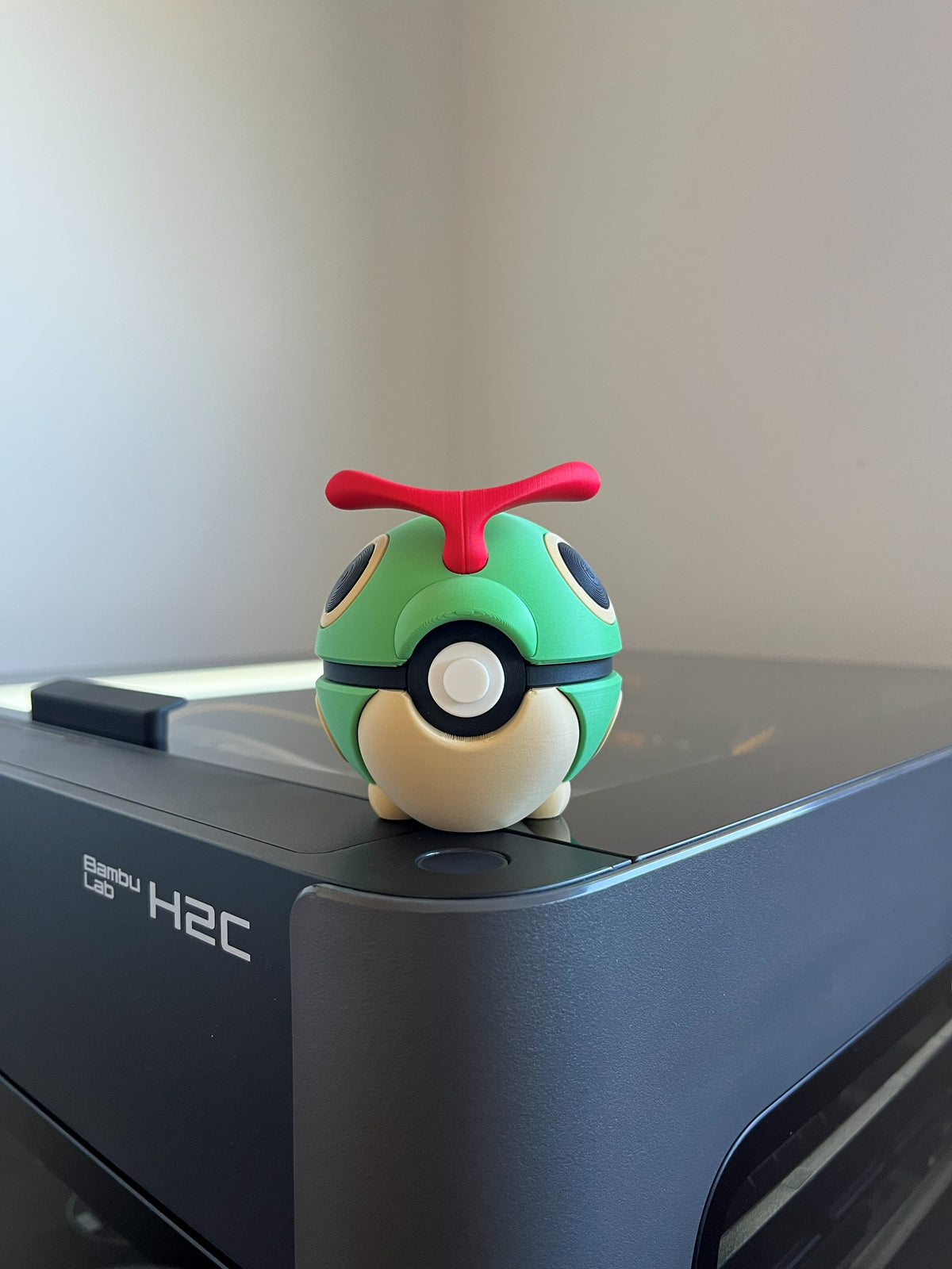 Caterpie Monster Ball, front view