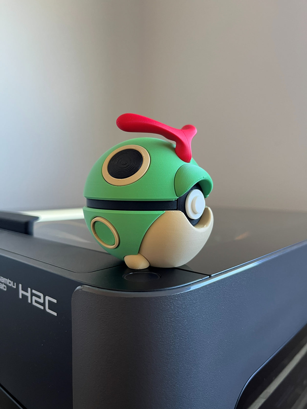 Caterpie Monster Ball, side profile