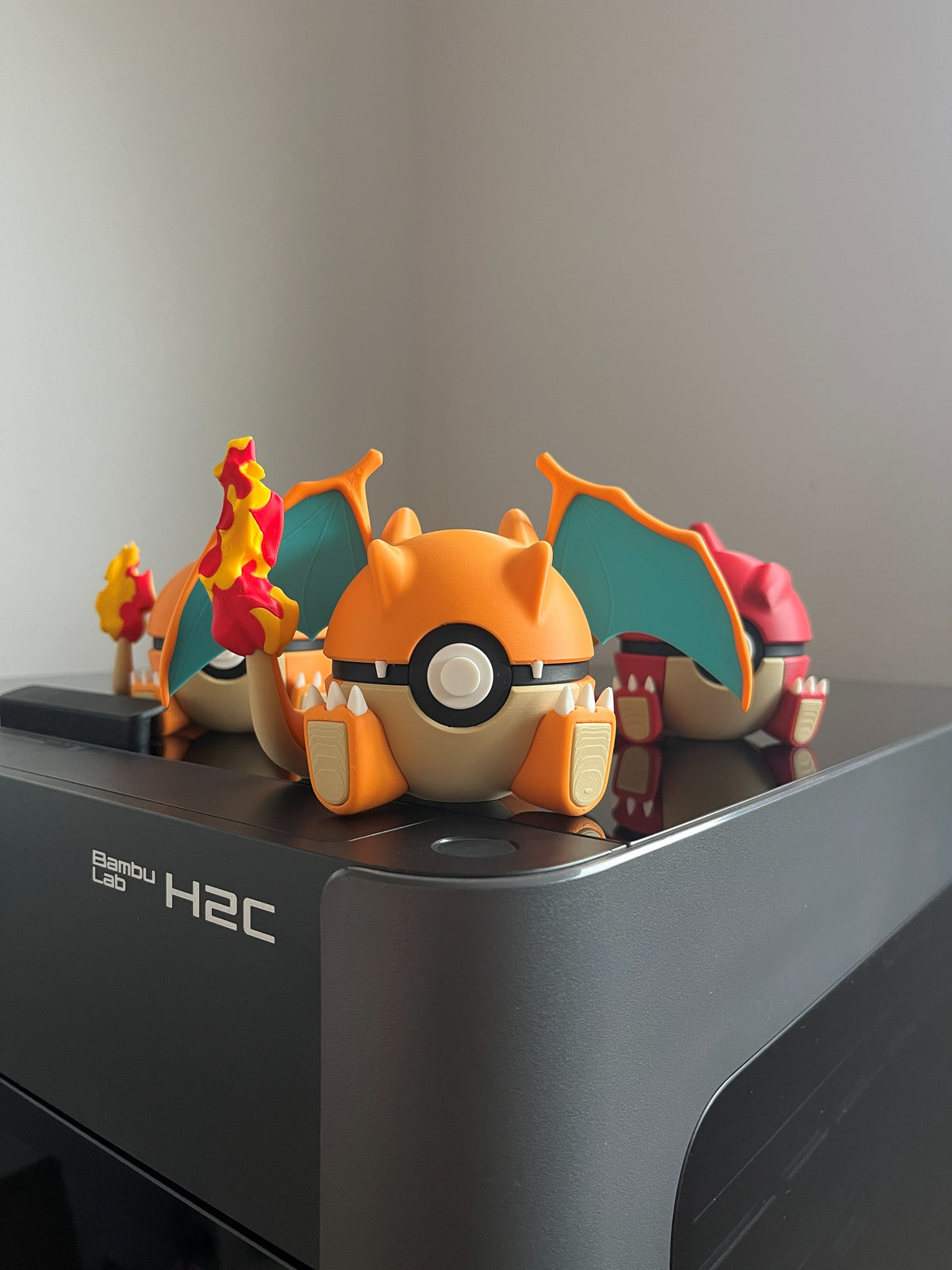 Charizard Monster Ball, on display