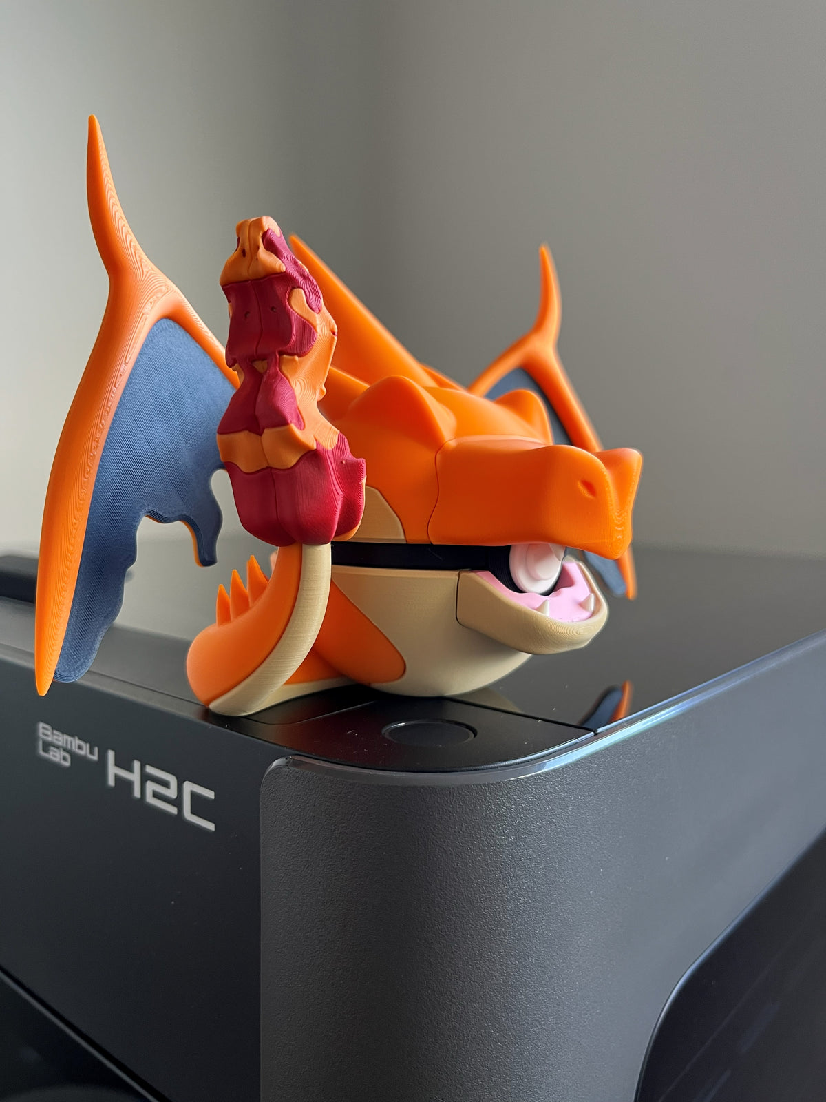 Mega Charizard Y Monster Ball, side profile