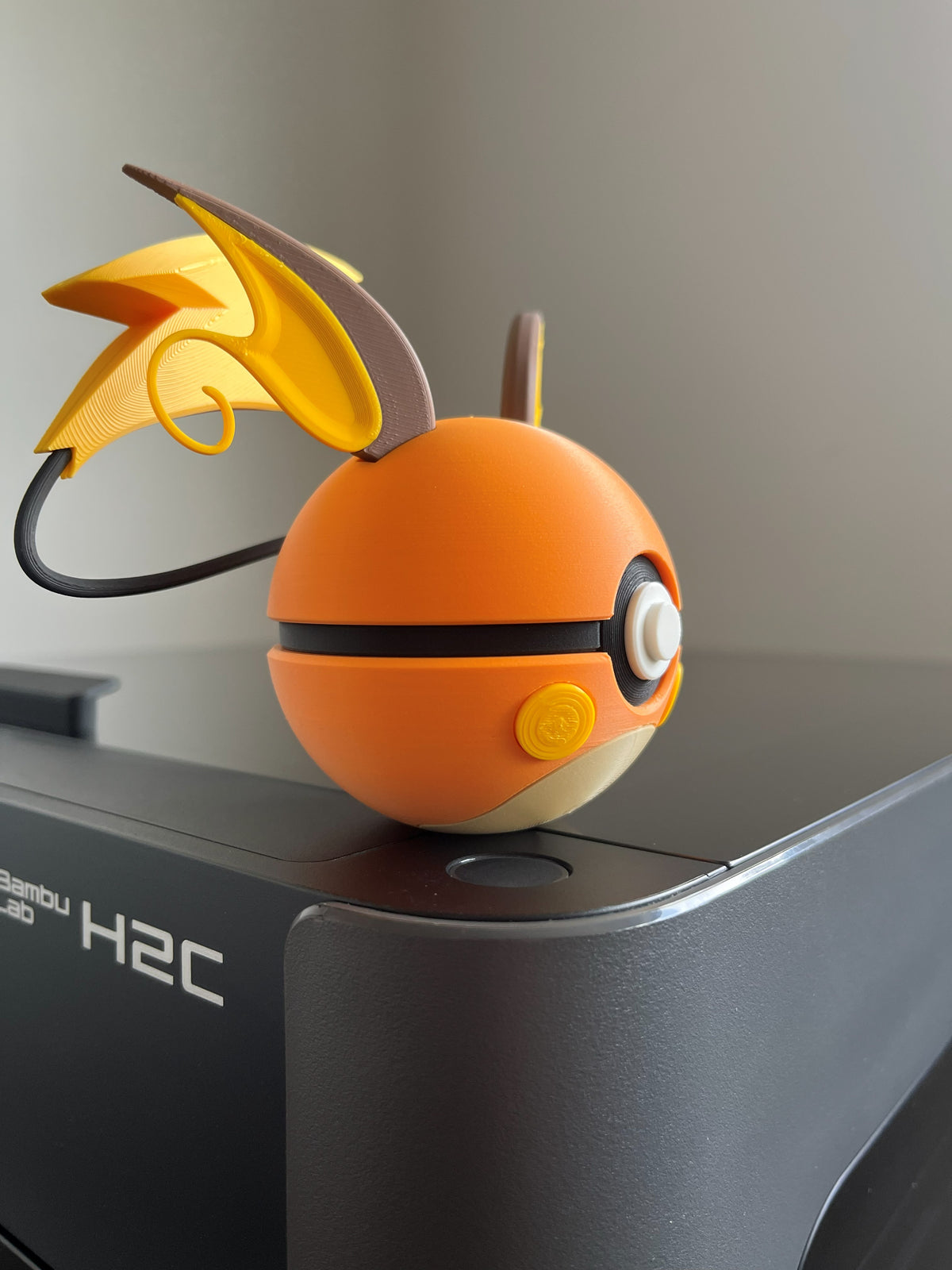 Raichu Monster Ball, side profile