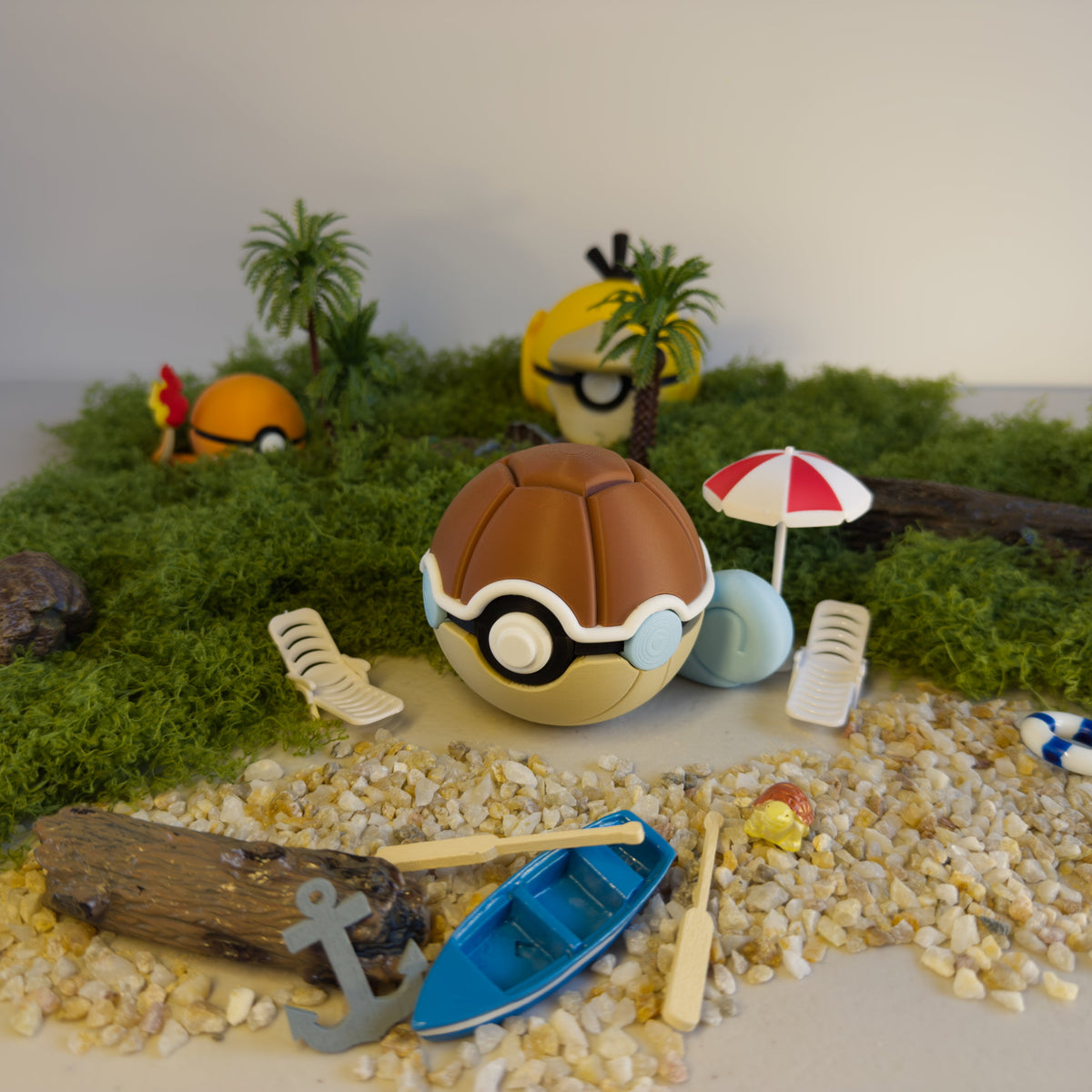 Squirtle Monster Ball, on display