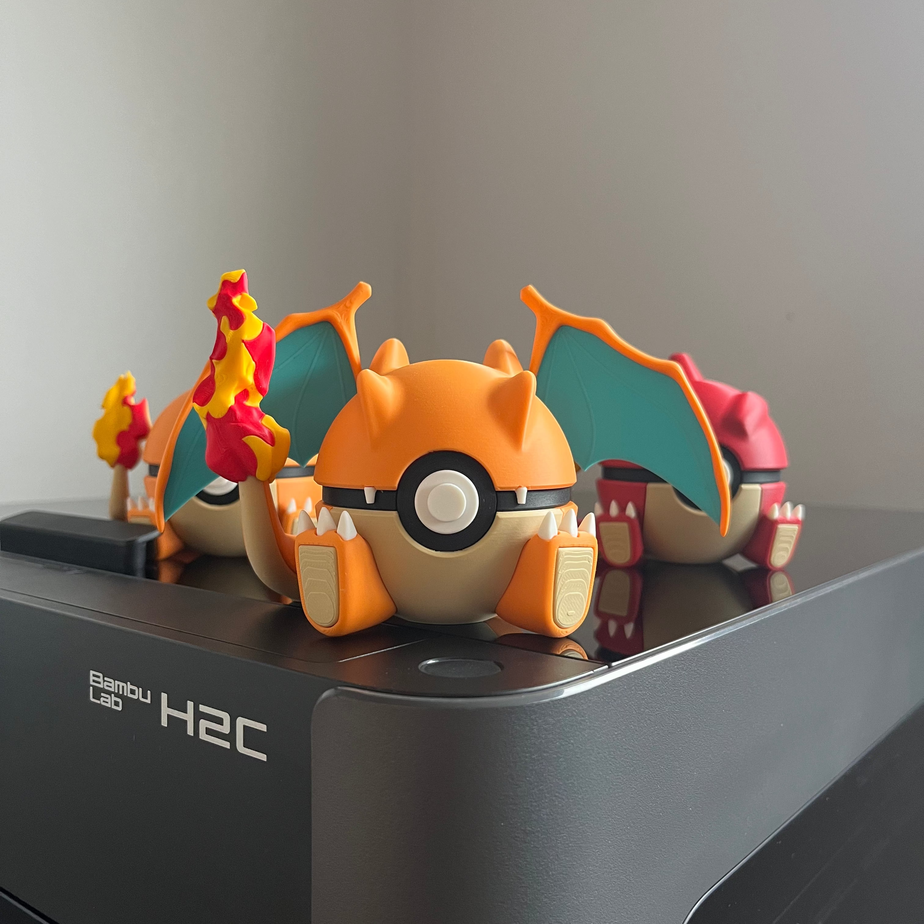 Charizard Monster Ball, on display