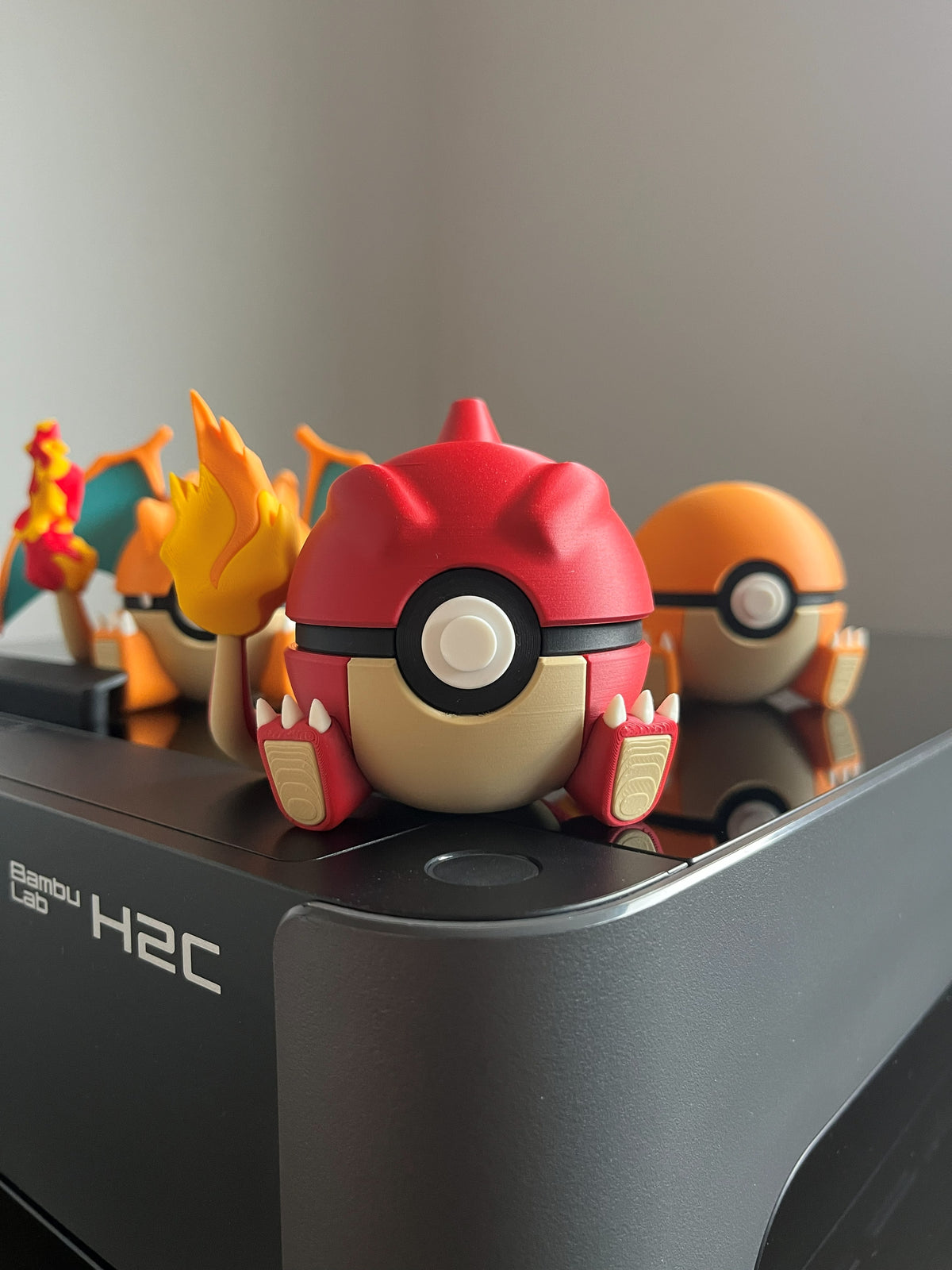 Charmeleon Monster Ball, on display
