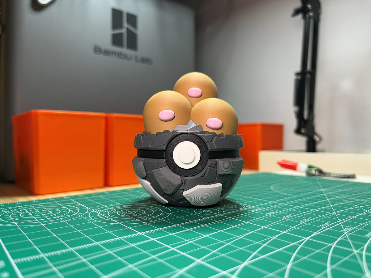 Dugtrio Monster Ball, front view