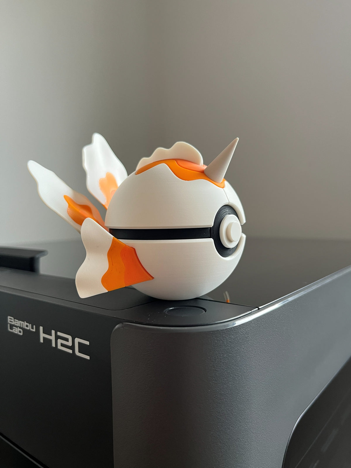 Goldeen Monster Ball, side profile