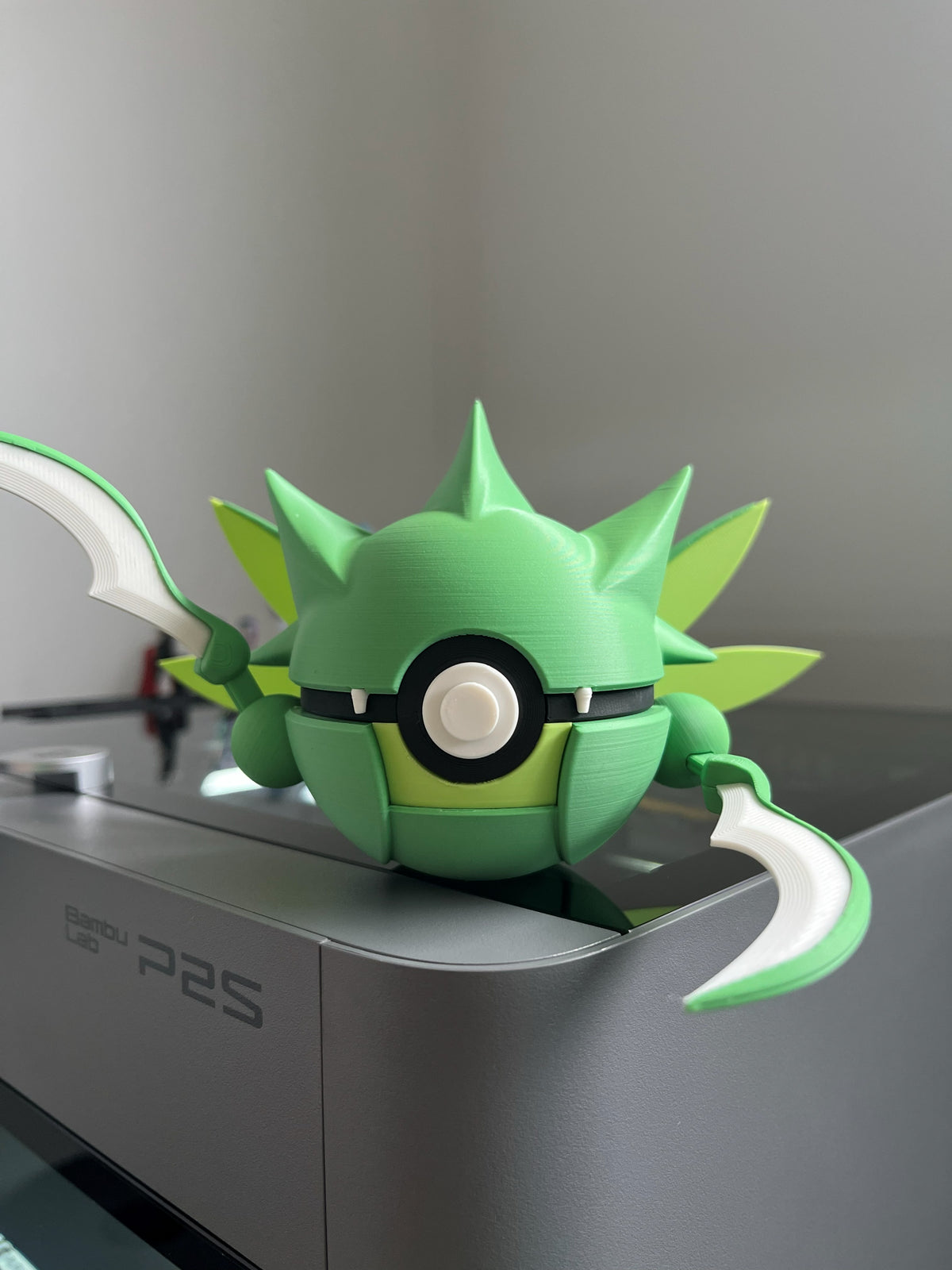 Scyther Monster Ball, front view